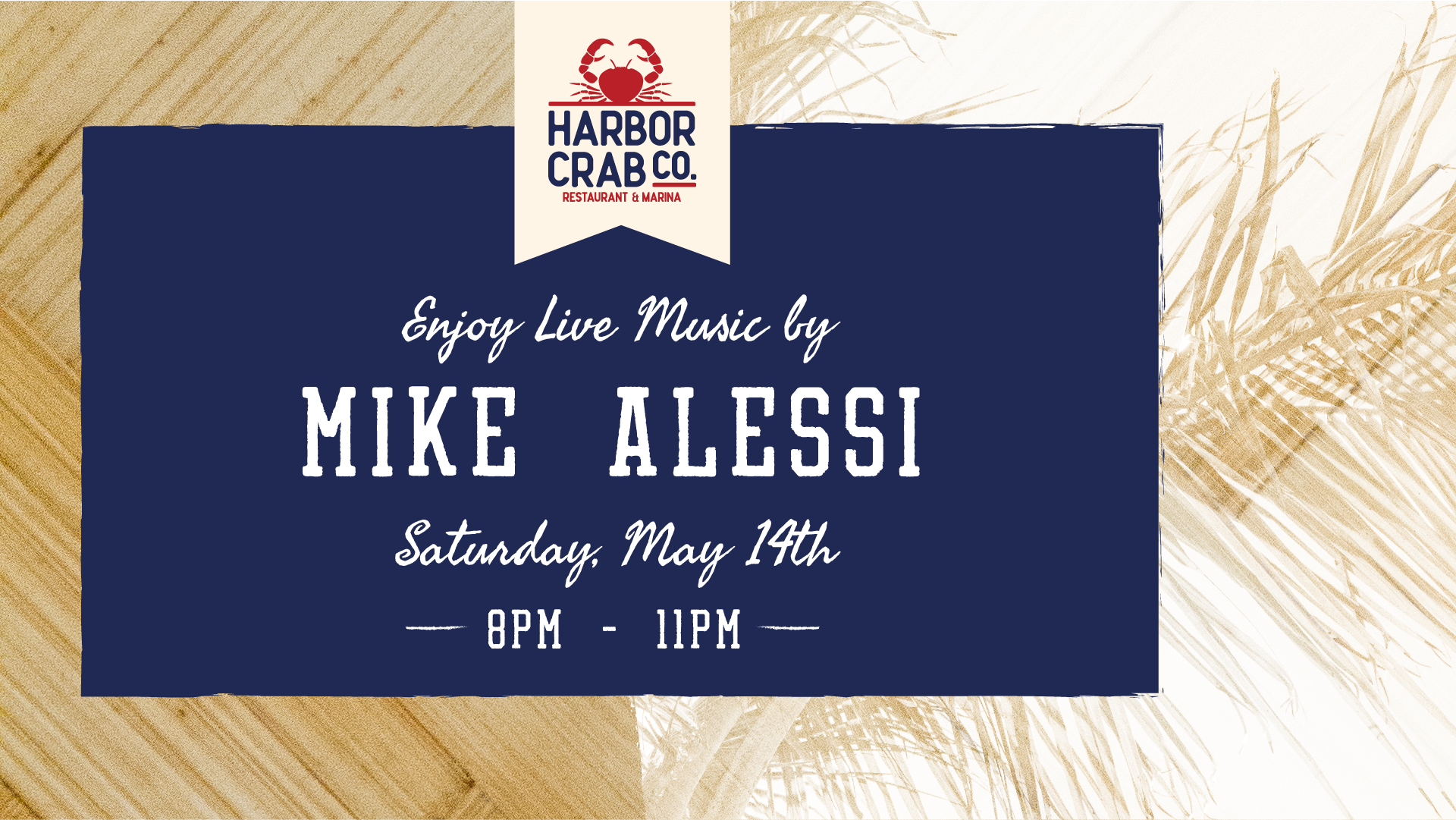 Flyer for Mike Alessi on Saturday, May 14th - 8pm