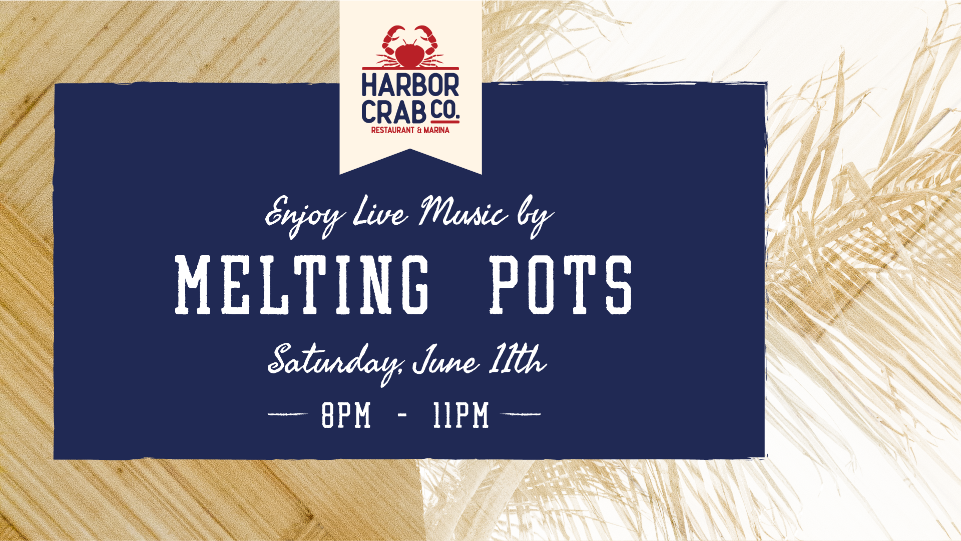 Flyer for Melting Pots on Sat June 11th at 8pm