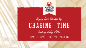 Flyer for Chasing Time on July 15th at 5pm