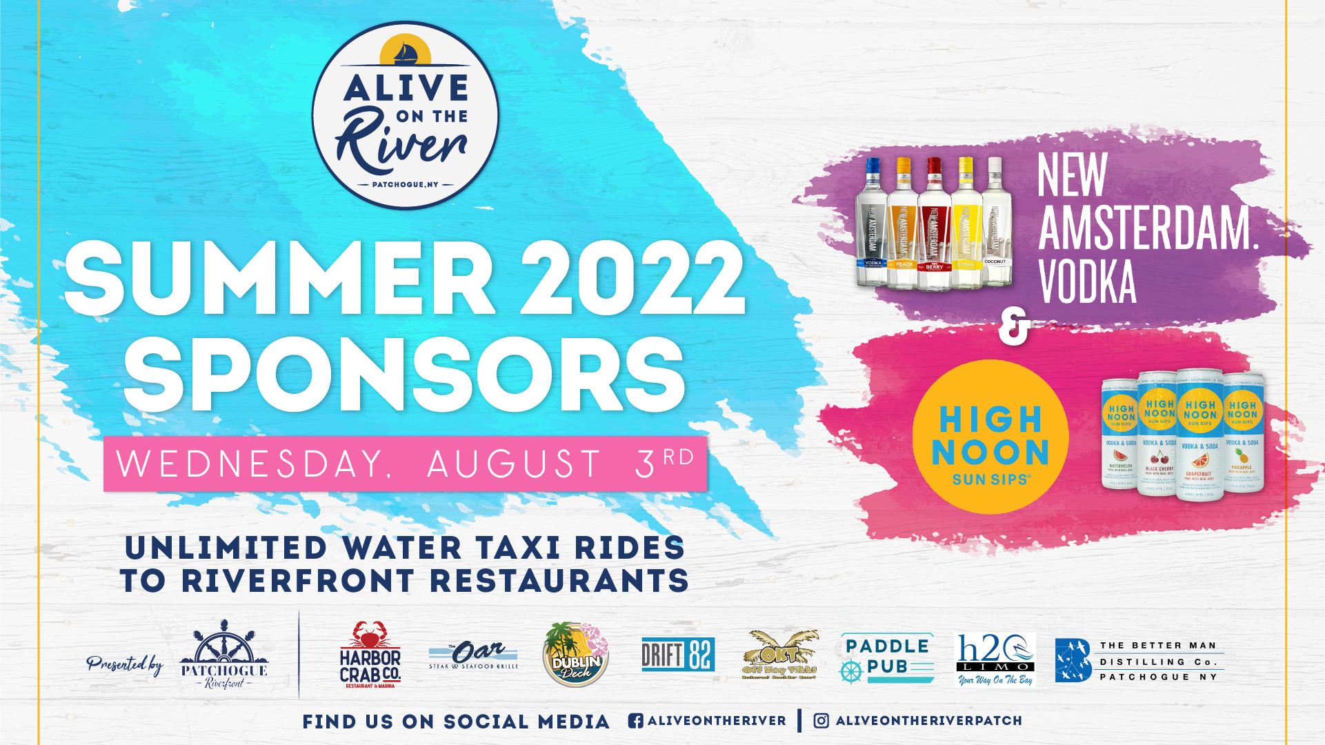 Flyer for Aug 3rd - Alive on The River