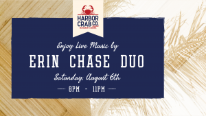 Flyer for Erin Chase Duo on Sat August 6th