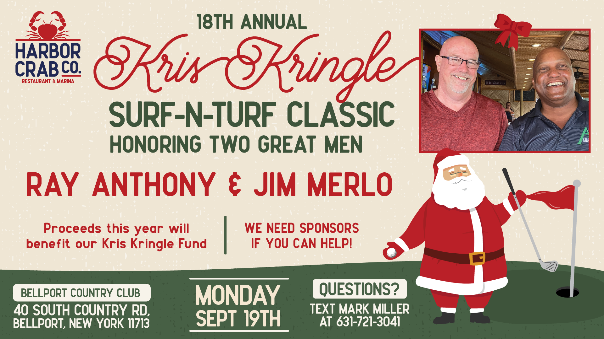 18th Annual Kris Kringle Flyer for September 19th