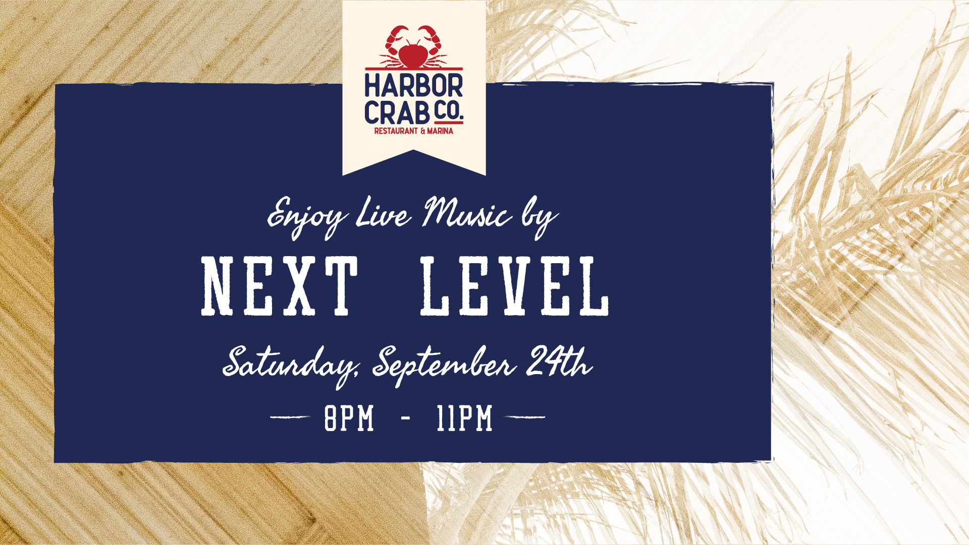 Flyer for Next Level on Saturday, September 24th