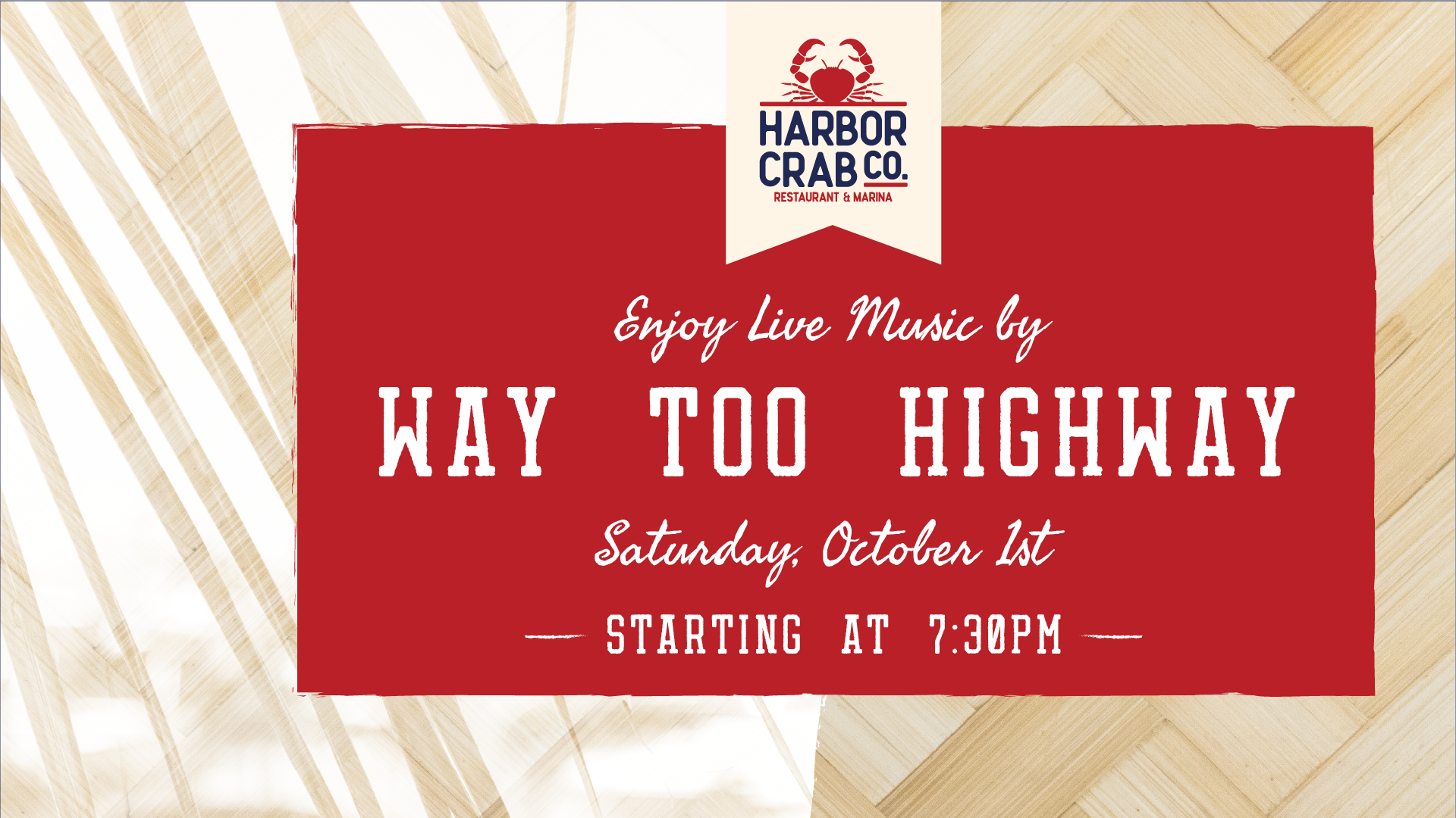 Live Music with Way Too Highway Flyer