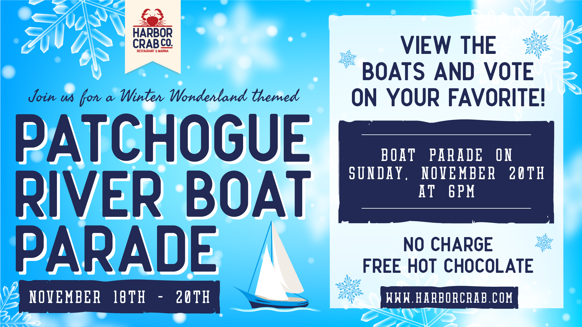 Patchogue Boat Parade flyer for November 20th