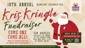 Kris Kringle Fundraiser on December 14th at Harbor Crab