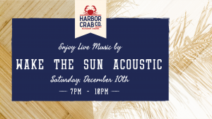 Flyer for Wake the Sun Acoustic on Sat. December 10th