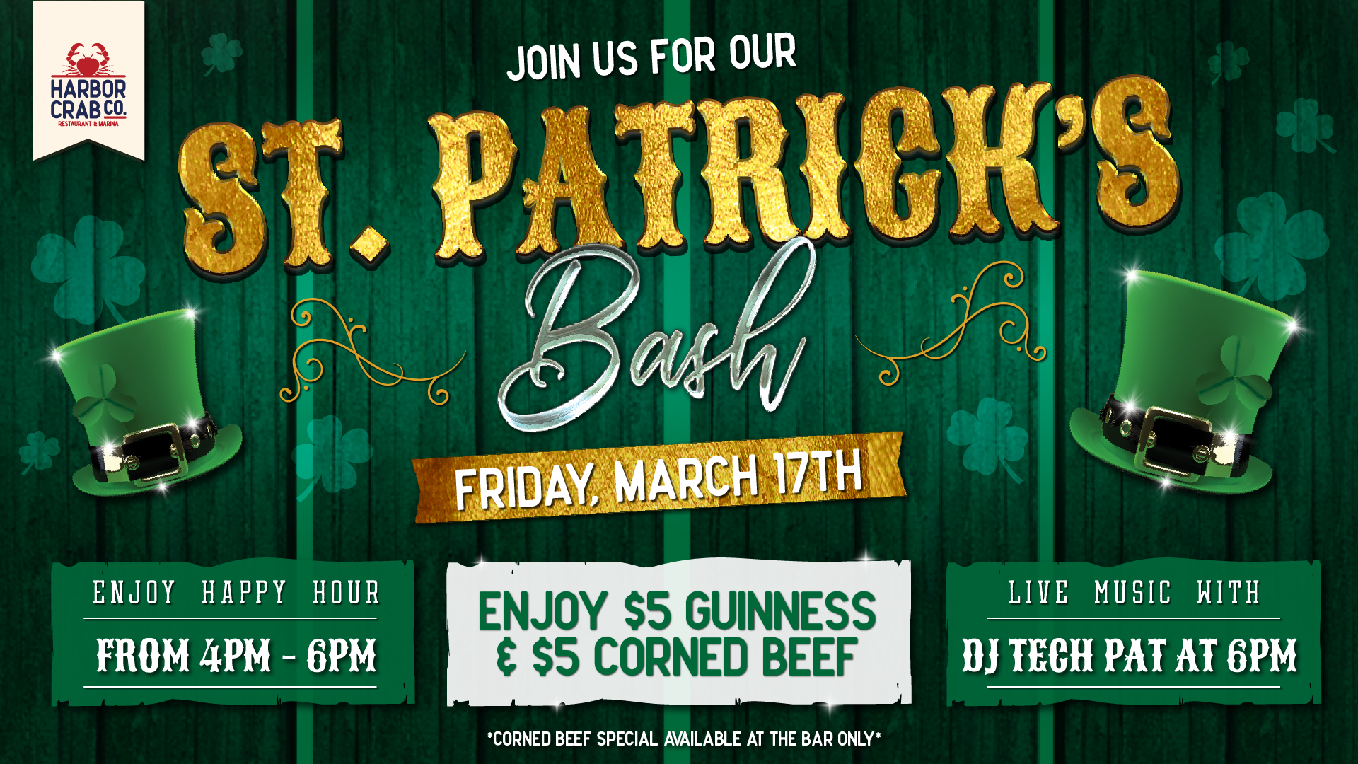 St. Patrick's Bash on March 17th, 2023