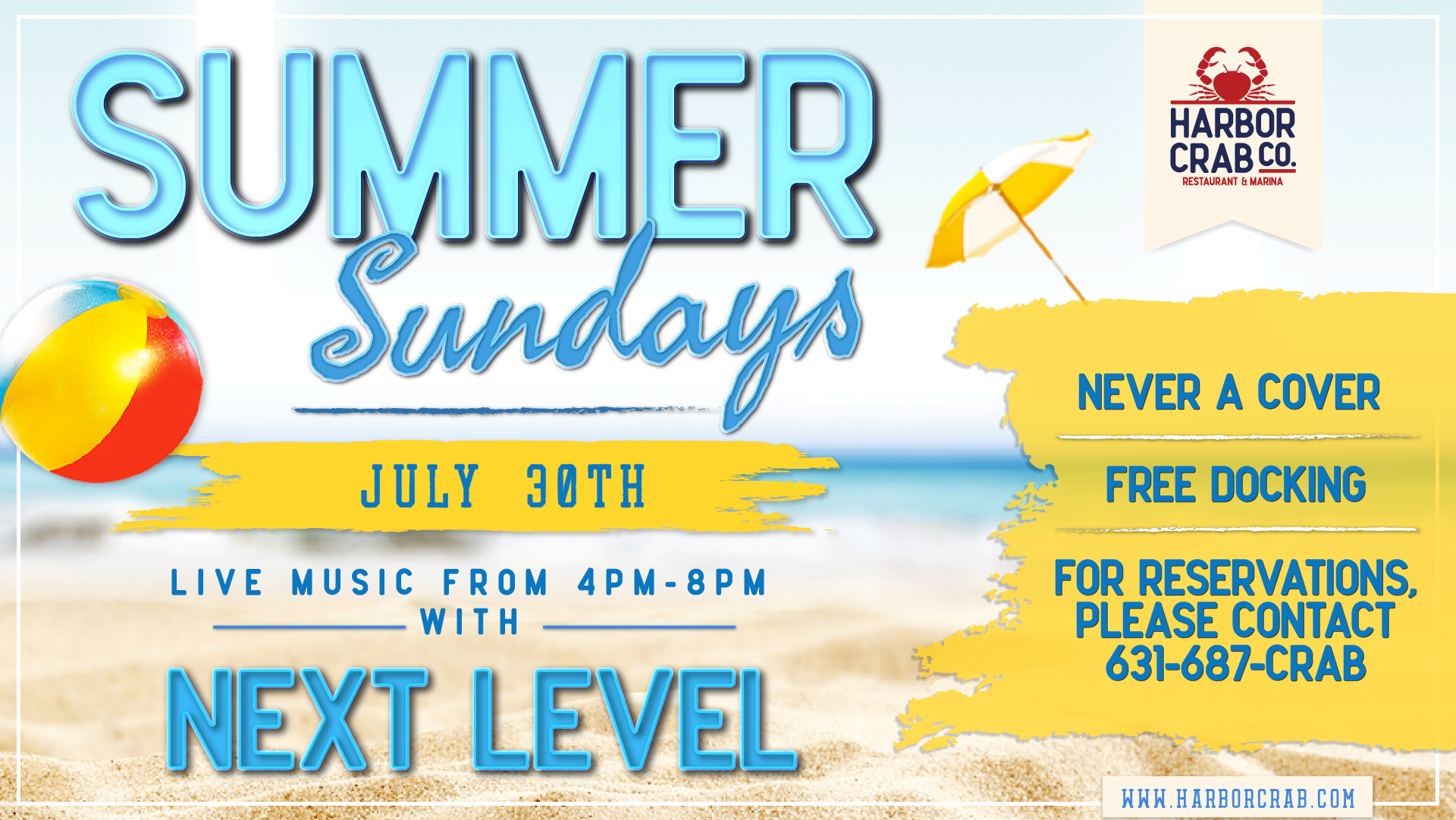 Summer Sunday with Next Level on July 30th at 4pm