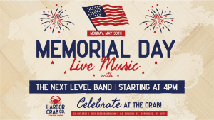 Flyer for The Next Level Band on Memorial Day 2022 - 4:00pm