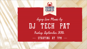 Flyer for DJ Tech Pat on Friday, September 30th