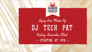 Flyer for DJ Tech Pat on Friday, Dec. 23rd