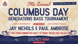 Columbus Day Bass Tournament on October 9th, 2023