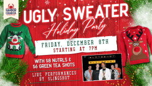 Ugly Sweater Holiday Party at Harbor Crab on December 8th at 7pm